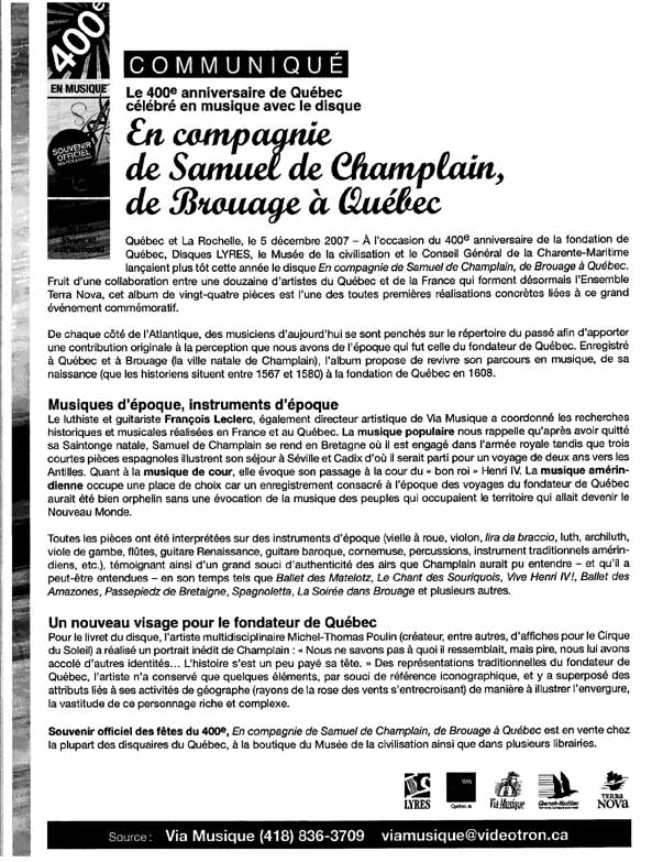 Communiqué Champlain, vol 1