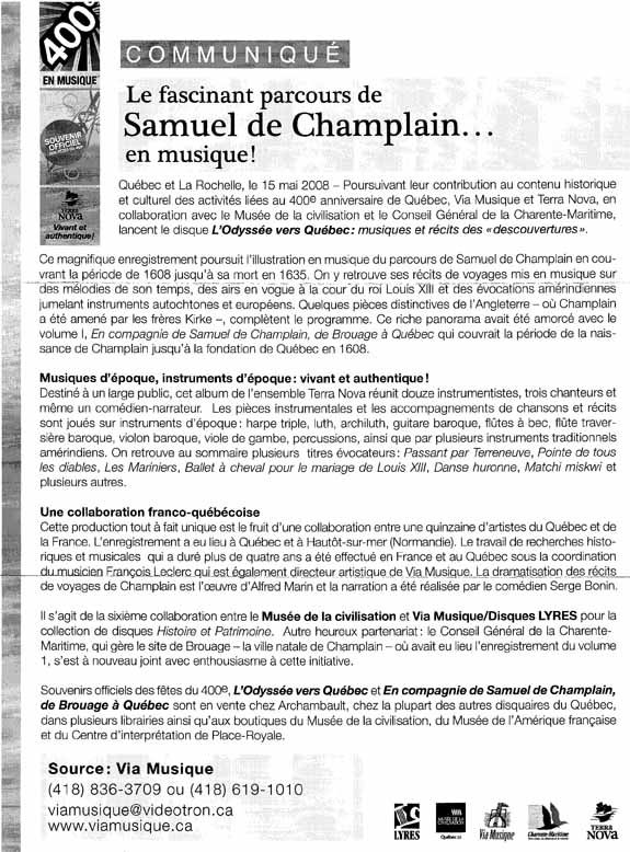 Communiqué Champlain, vol 2